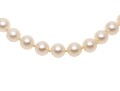 14k Floral Motif And Jade Clasped 8.75 MM Choker Length Cultured Pearl Necklace