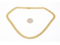 18k Yellow Gold Striking Heavy Curb Link Choker Length Necklace, 25.1 Dwt