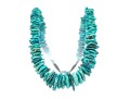 Impactful Tumbled Graduated Turquoise Bead Matinee Length Necklace