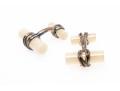 Tiffany & Co. Handsome Sterling Silver And Mother-of-pearl Cufflinks, Boxed