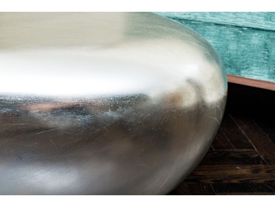 River Stone Silver Leaf Coffee Table (Retail $2,249)