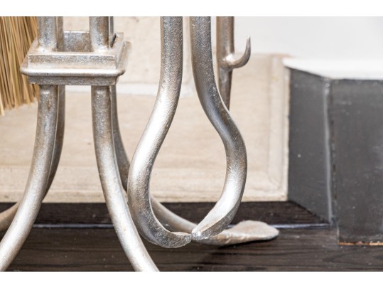 Magnificent Fireplace Screen With Associated Set Of Fireplace Tools 