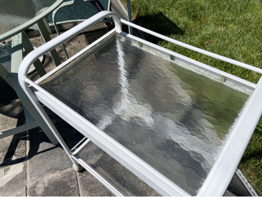 Vintage Brown Jordan Outdoor Dining Set, Including Table, Chairs And A Barcart