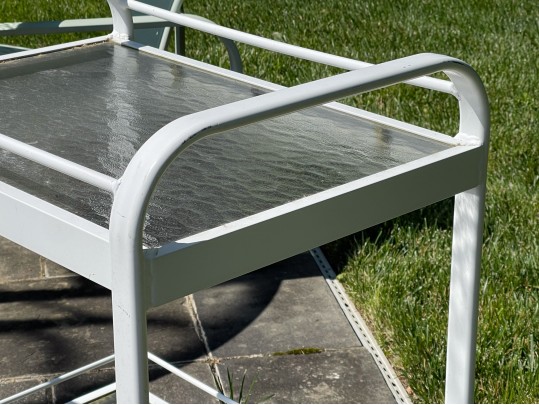 Vintage Brown Jordan Outdoor Dining Set, Including Table, Chairs And A Barcart