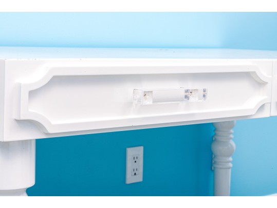 Lacquered Desk With Lucite Handles