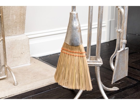 Magnificent Fireplace Screen With Associated Set Of Fireplace Tools 