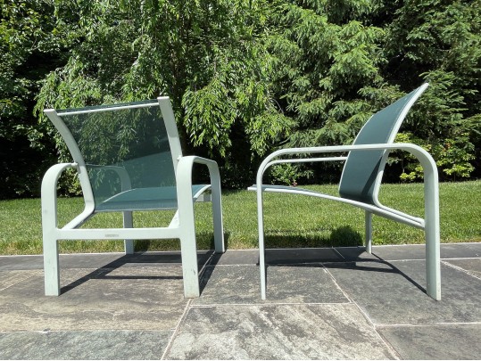 Vintage Brown Jordan Outdoor Dining Set, Including Table, Chairs And A Barcart