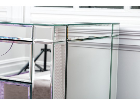 Fabulous Venetian Style Mirrored Dresser Chest, As-Is