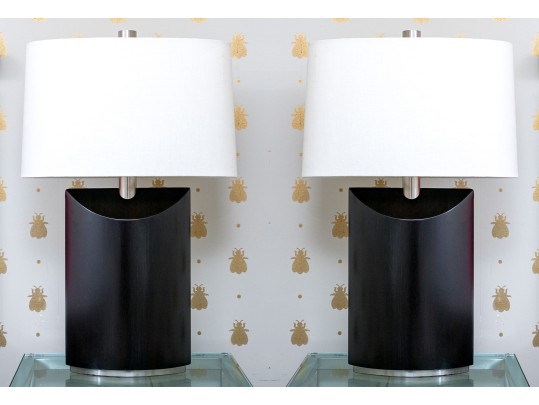 Contemporary Pair Of Sculptural Table Lamps