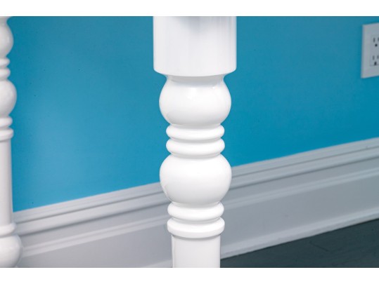 Lacquered Desk With Lucite Handles