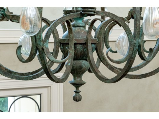 Majestic Murano Glass And Wrought Iron Chandelier (Original Purchase Price $8,600)