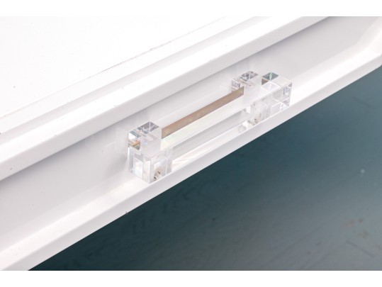 Lacquered Desk With Lucite Handles