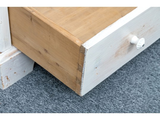 Farmhouse Chic White Painted Armoire