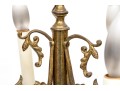 Gothic Style Brass Seven Light Electrified Candelabrum