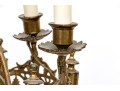 Gothic Style Brass Seven Light Electrified Candelabrum