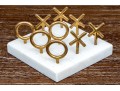Decorative 3D Tic-Tac-Toe Set With Marble Board