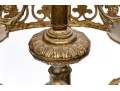 Gothic Style Brass Seven Light Electrified Candelabrum