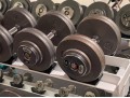 “Rock Barbell And Fitness” Commercial Weight Rack And A Collection Of Free Weights