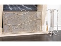 Magnificent Fireplace Screen With Associated Set Of Fireplace Tools 