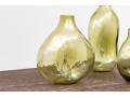 Three Green Tinted Glass Vases