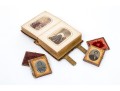 Antique Leather Bound Photograph Album Together With Two Antique Photos
