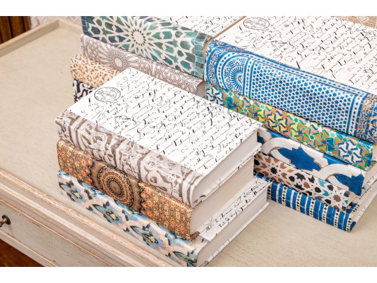 Twelve Decoratively Covered Book Collection