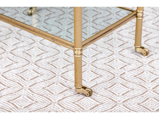 Trieste Tiered Table Brass & Glass 