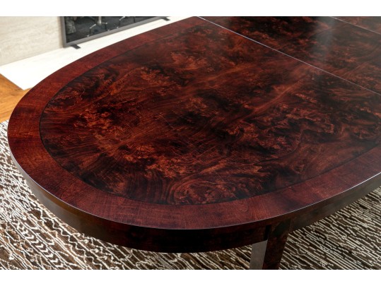 William Switzer Italian Handcrafted Oval Extending Dining Table 