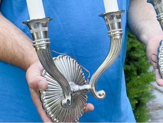 Pair Of Oval Wall Sconces