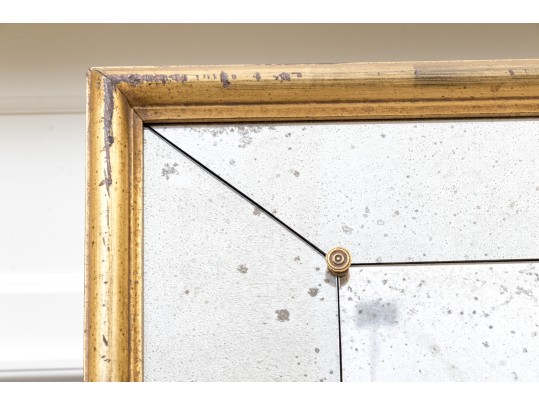 Trumeau Mirror With Antiqued Dutch Gold Frame
