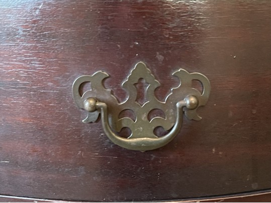 Antique Serpentine Secretary 