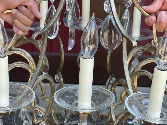 Stunning Silver 12 Light Chandelier