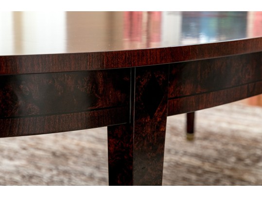 William Switzer Italian Handcrafted Oval Extending Dining Table 