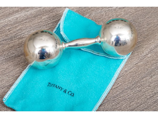 Tiffany Sterling Silver Baby Rattle New In Box