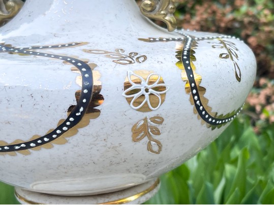 Pair Of Vintage Hand Painted Lamps