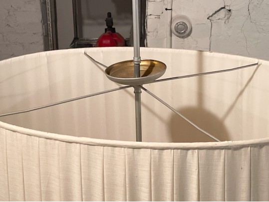 Massive Oval Box Pleated Drum Pendant Light