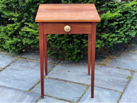 Single Drawer Wood Side Table With Whimsical Knob