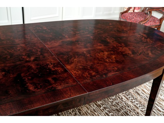 William Switzer Italian Handcrafted Oval Extending Dining Table 