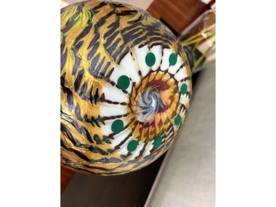 Iridescent Multicolor Art Glass Vase