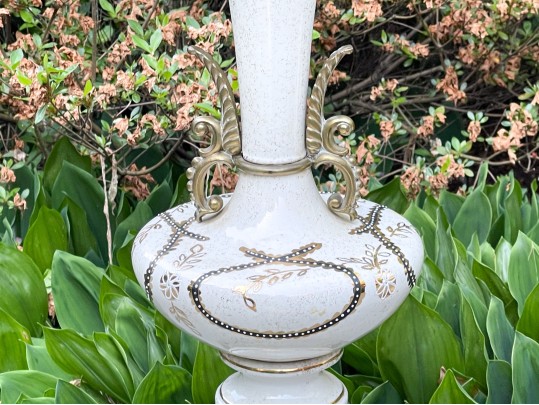 Pair Of Vintage Hand Painted Lamps