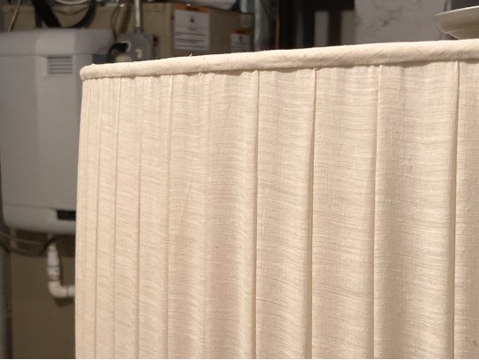 Massive Oval Box Pleated Drum Pendant Light