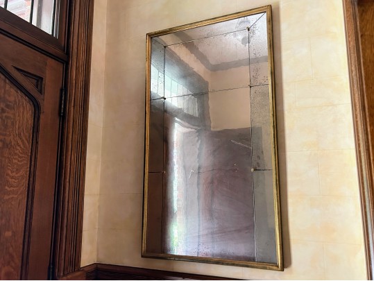 Trumeau Mirror With Antiqued Dutch Gold Frame