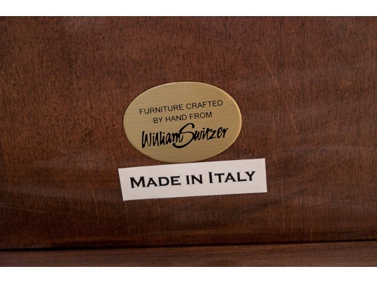 William Switzer Italian Handcrafted Oval Extending Dining Table 