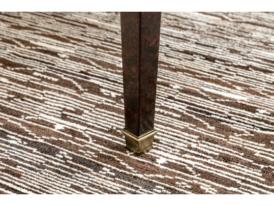 William Switzer Italian Handcrafted Oval Extending Dining Table 