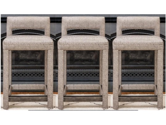 Set Of 3 Custom Counter Stools ( 1 Of 2)