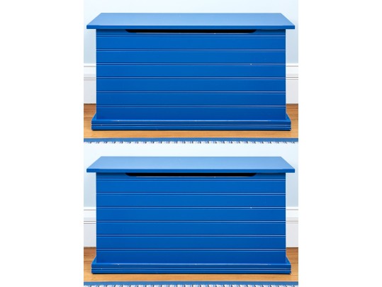 Painted Blue Storage Chests