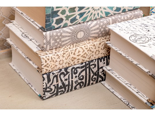 Twelve Decoratively Covered Book Collection