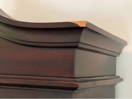 Antique Serpentine Secretary 