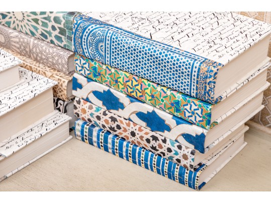 Twelve Decoratively Covered Book Collection