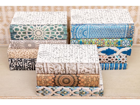 Twelve Decoratively Covered Book Collection